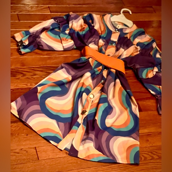 New NWT MADE IN ITALY purple orange blue babydoll dress or maternal tunic - Picture 8 of 13